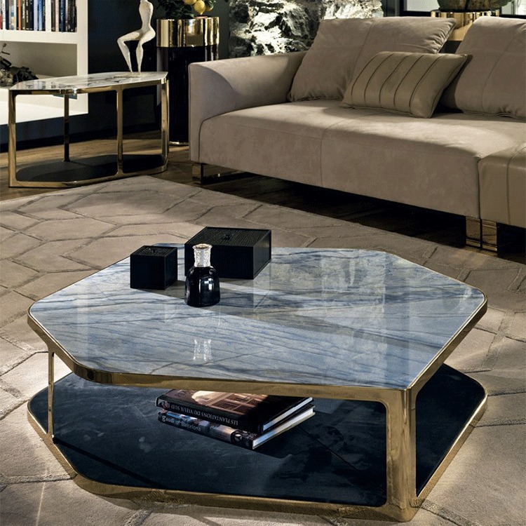 高級大理石のコーヒーテーブル リビングルーム モダン デザイン家具