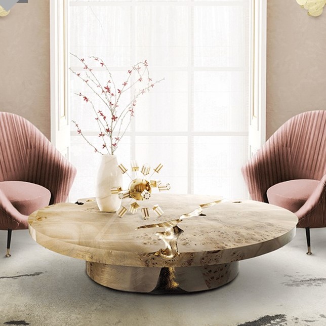 丸木 無垢材 デザイナーズ 高級感 センターテーブル コーヒーテーブル