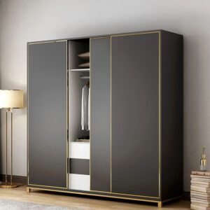 木製ワードローブ キャビネット クローゼット ベッドルーム家具