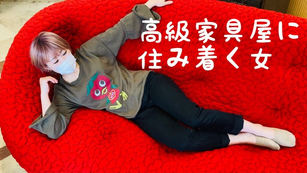 高級家具屋で100万のソファが居心地良すぎるので住みます