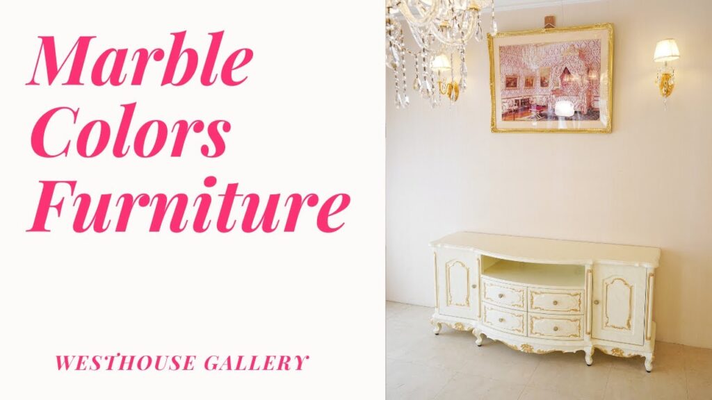 大理石模様で仕上げたオーダーメイド家具 サイドボード