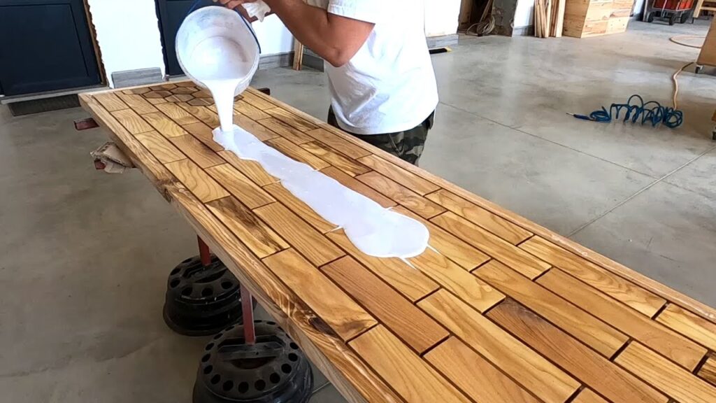 Ash bricks from epoxy resin | Kitchen table not a River table