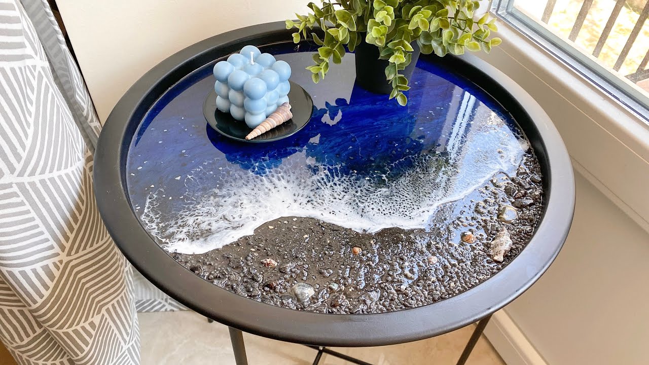 How to Make a Beach Table Epoxy Resin Art UmiFaniオーダーメイド家具製作所