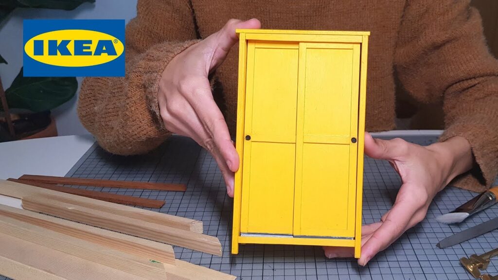 IKEA MINIATURE || Yellow wardrobe tutorial