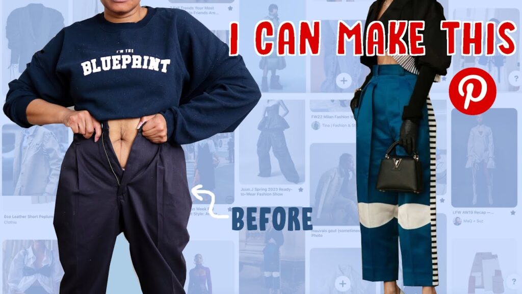Making my dream Pinterest wardrobe! | how to UPSIZE & SHORTEN pants