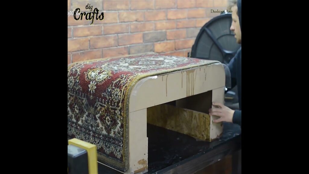 Persian rug in epoxy resin table making