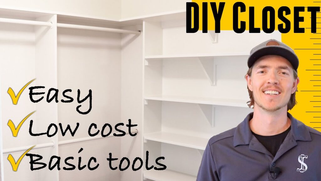 Simple but awesome DIY walk in closet build (step by step)