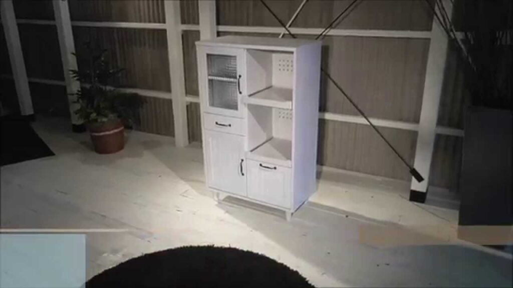 【デザイン家具.com】 カントリー調デザインのキッチン収納 レンジ台