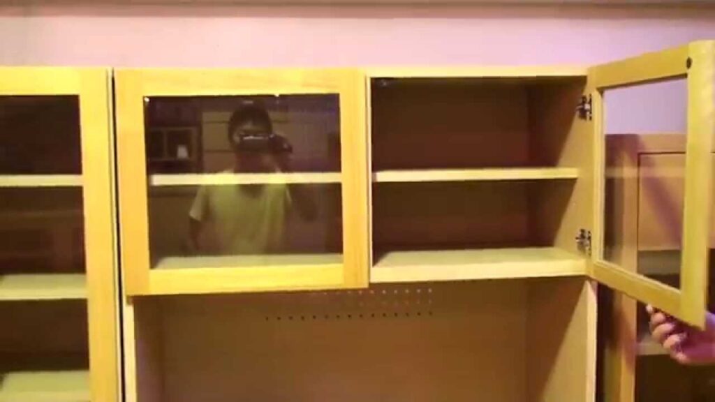 【デザイン家具.com】 高級家具 引き手が特徴的なカワイイデザインのキッチン収納 幅100