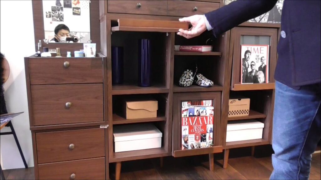 【デザイン家具.com】 オシャレなカフェ風デザインのリビングキャビネット