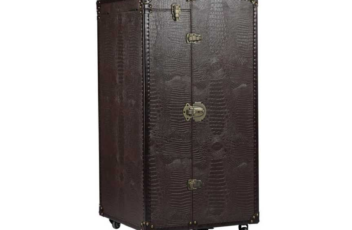 ヴィンテージデザインの収納家具 おしゃれなアンティークワイン収納棚 革製インテリアタンス オーダーメイド収納