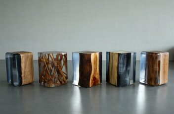 エポキシレジン樹脂のサイドテーブル リビングルーム家具 ラグジュアリーな椅子