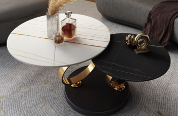 高級な大理石ティーテーブル コーヒーテーブル サイドテーブル オーダーメイド家具 インテリア家具