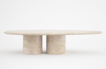 シンプルなデザインの石のテーブル リビングルーム用コーヒーテーブル サイドテーブル ローテーブル