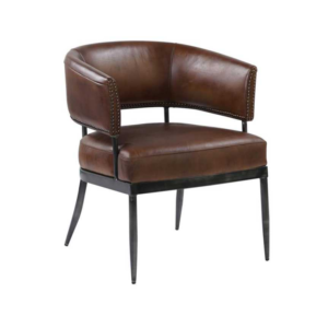 レストラン用のダイニングチェア 高級なレザー素材の椅子 オシャレな1人掛けチェア 創作料理店の家具