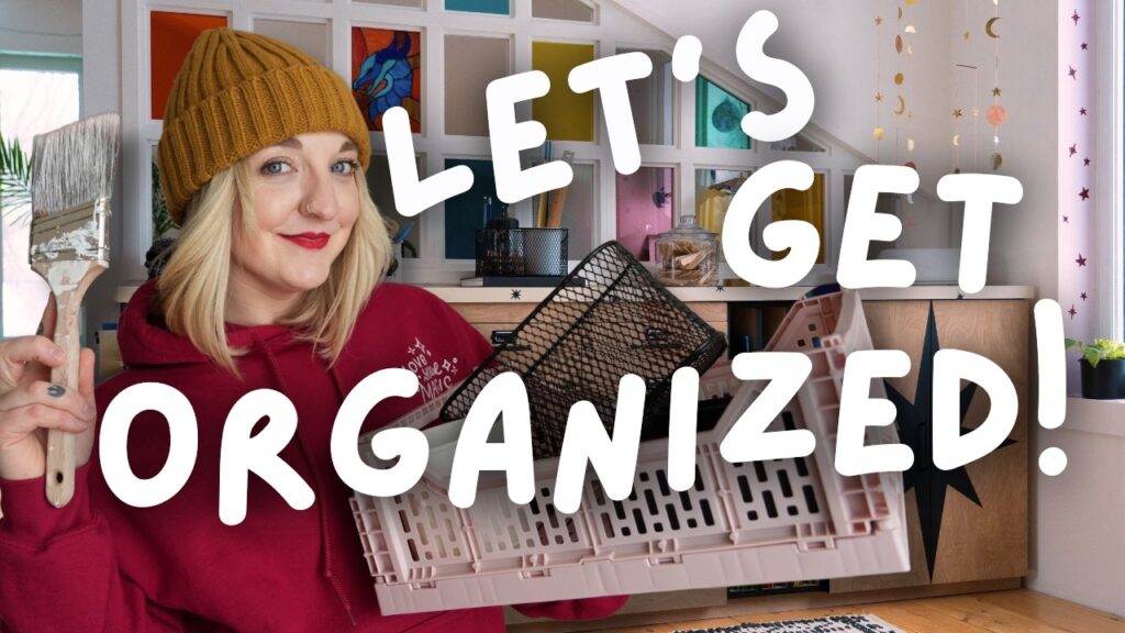 DIY Storage Cabinet is DONE! | Final Details and Organizing My Craft Supplies!